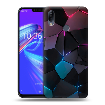 Силиконовый противоударный чехол на ASUS ZenFone Max M2 с принтом Геометрия неона Силиконовый противоударный чехол на ASUS ZenFone Max M2 с принтом Геометрия неона