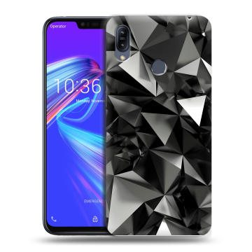 Силиконовый противоударный чехол на ASUS ZenFone Max M2 с принтом Черные кристаллы Силиконовый противоударный чехол на ASUS ZenFone Max M2 с принтом Черные кристаллы