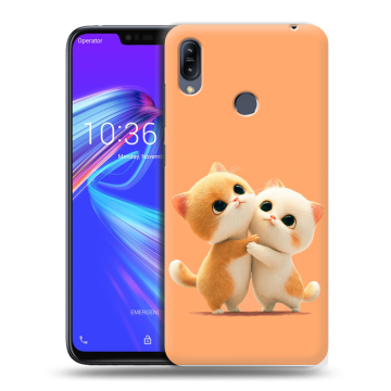 Силиконовый противоударный чехол на ASUS ZenFone Max M2 с принтом Милые котики Силиконовый противоударный чехол на ASUS ZenFone Max M2 с принтом Милые котики