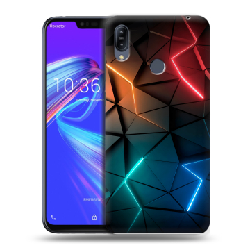 Силиконовый противоударный чехол на ASUS ZenFone Max M2 с принтом Абстракция неон Силиконовый противоударный чехол на ASUS ZenFone Max M2 с принтом Абстракция неон