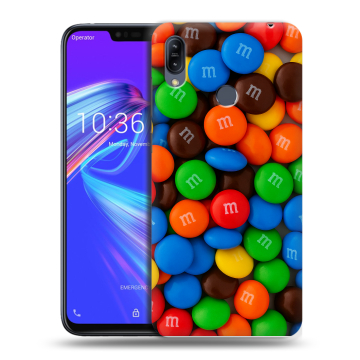 Силиконовый противоударный чехол на ASUS ZenFone Max M2 с принтом Конфеты Силиконовый противоударный чехол на ASUS ZenFone Max M2 с принтом Конфеты