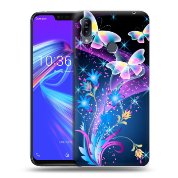 Силиконовый противоударный чехол на ASUS ZenFone Max M2 с принтом Бабочки