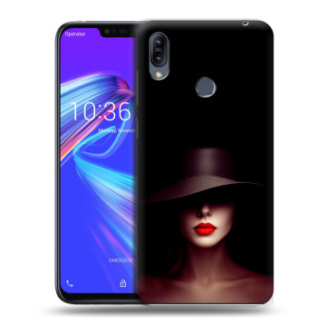 Силиконовый противоударный чехол на ASUS ZenFone Max M2 с принтом Девушка в шляпе