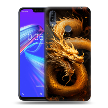 Силиконовый противоударный чехол на ASUS ZenFone Max M2 с принтом Золотой дракон Силиконовый противоударный чехол на ASUS ZenFone Max M2 с принтом Золотой дракон