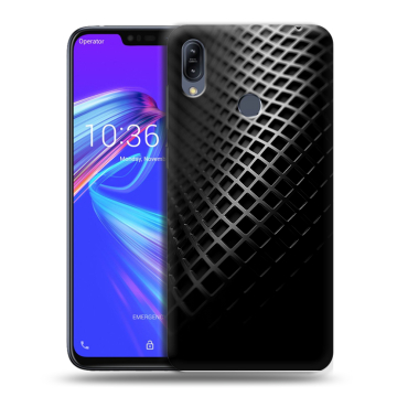 Силиконовый противоударный чехол на ASUS ZenFone Max M2 с принтом Текстура металла Силиконовый противоударный чехол на ASUS ZenFone Max M2 с принтом Текстура металла