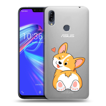Силиконовый противоударный чехол на ASUS ZenFone Max M2 с принтом Корги