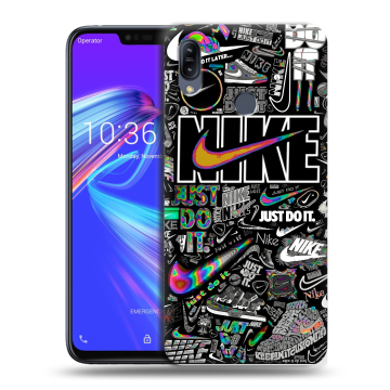 Силиконовый противоударный чехол на ASUS ZenFone Max M2 с принтом Найк Силиконовый противоударный чехол на ASUS ZenFone Max M2 с принтом Найк