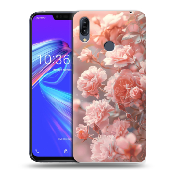 Силиконовый противоударный чехол на ASUS ZenFone Max M2 с принтом Розовые розы
