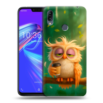 Силиконовый противоударный чехол на ASUS ZenFone Max M2 с принтом сова Силиконовый противоударный чехол на ASUS ZenFone Max M2 с принтом сова