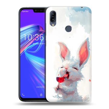 Силиконовый противоударный чехол на ASUS ZenFone Max M2 с принтом кролик зайчик