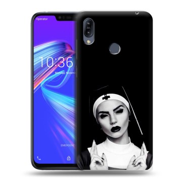 Силиконовый противоударный чехол на ASUS ZenFone Max M2 с принтом монашка