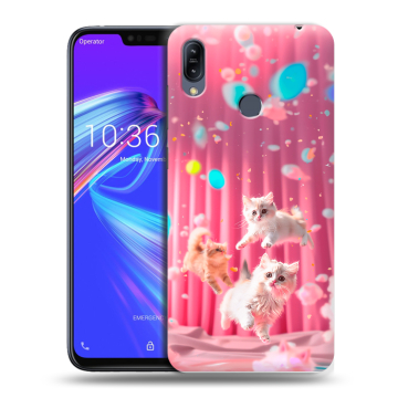 Силиконовый противоударный чехол на ASUS ZenFone Max M2 с принтом милые котики Силиконовый противоударный чехол на ASUS ZenFone Max M2 с принтом милые котики