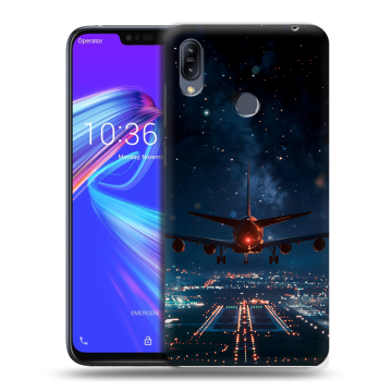 Силиконовый противоударный чехол на ASUS ZenFone Max M2 с принтом самолет