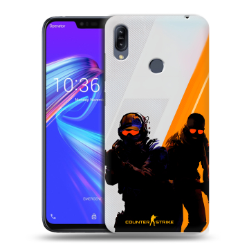 Силиконовый противоударный чехол на ASUS ZenFone Max M2 с принтом Контер страйк Counter strike