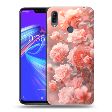 Силиконовый противоударный чехол на ASUS ZenFone Max M2 с принтом Розы цветы