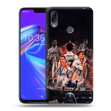Силиконовый противоударный чехол на ASUS ZenFone Max M2 с принтом Реал Роналдо Real Ronaldo