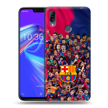 Силиконовый противоударный чехол на ASUS ZenFone Max M2 с принтом Барселона Barcelona
