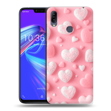 Силиконовый противоударный чехол на ASUS ZenFone Max M2 с принтом Сердечки Силиконовый противоударный чехол на ASUS ZenFone Max M2 с принтом Сердечки