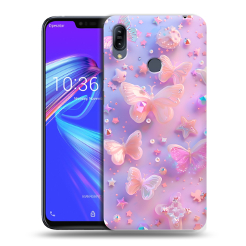 Силиконовый противоударный чехол на ASUS ZenFone Max M2 с принтом Бабочки