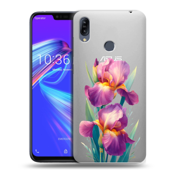 Силиконовый противоударный чехол на ASUS ZenFone Max M2 с принтом Цветы орхидеи