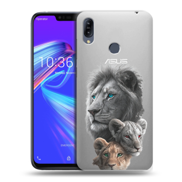 Силиконовый противоударный чехол на ASUS ZenFone Max M2 с принтом Львы