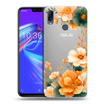 Силиконовый противоударный чехол на ASUS ZenFone Max M2 с принтом Цветы принт
