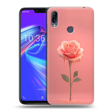 Силиконовый противоударный чехол на ASUS ZenFone Max M2 с принтом Розовая роза