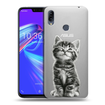 Силиконовый противоударный чехол на ASUS ZenFone Max M2 с принтом Котенок