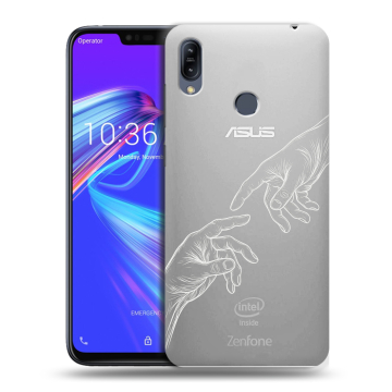 Силиконовый противоударный чехол на ASUS ZenFone Max M2 с принтом Сотворение мира