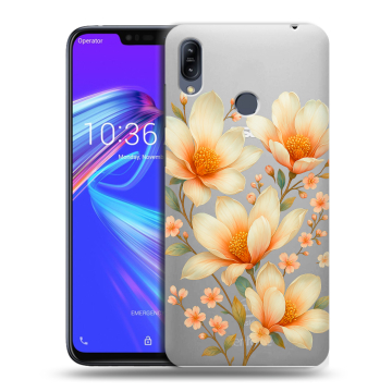 Силиконовый противоударный чехол на ASUS ZenFone Max M2 с принтом Цветы