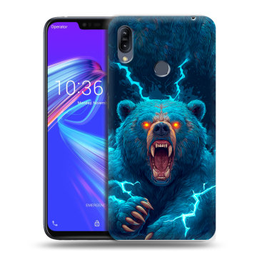 Силиконовый противоударный чехол на ASUS ZenFone Max M2 с принтом Медведь