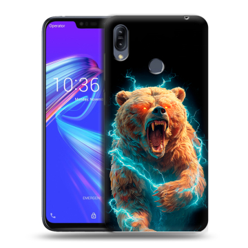 Силиконовый противоударный чехол на ASUS ZenFone Max M2 с принтом Медведь