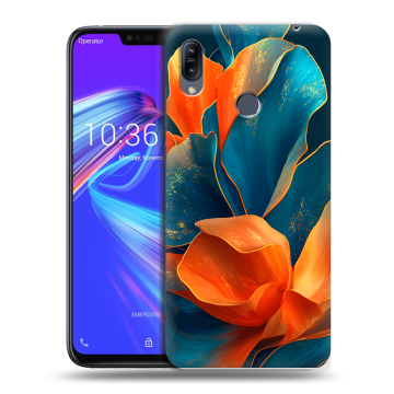 Силиконовый противоударный чехол на ASUS ZenFone Max M2 с принтом Цветы