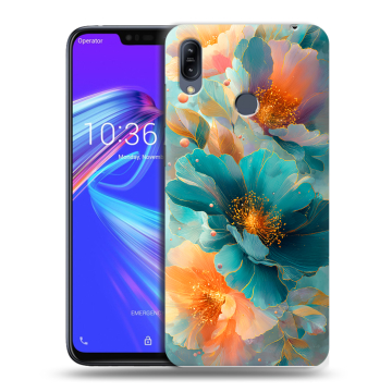 Силиконовый противоударный чехол на ASUS ZenFone Max M2 с принтом Цветы