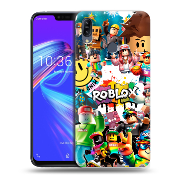 Силиконовый противоударный чехол на ASUS ZenFone Max M2 с принтом Roblox Роблокс Силиконовый противоударный чехол на ASUS ZenFone Max M2 с принтом Roblox Роблокс