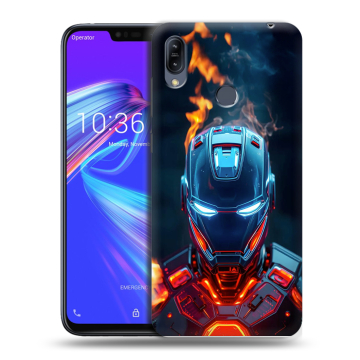 Силиконовый противоударный чехол на ASUS ZenFone Max M2 с принтом IronMan Железный человек
