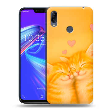 Силиконовый противоударный чехол на ASUS ZenFone Max M2 с принтом Милые котята