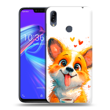 Силиконовый противоударный чехол на ASUS ZenFone Max M2 с принтом корги
