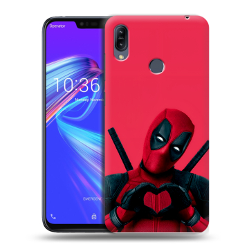 Силиконовый противоударный чехол на ASUS ZenFone Max M2 с принтом Дедпул Deadpool