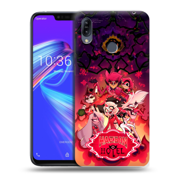 Силиконовый противоударный чехол на ASUS ZenFone Max M2 с принтом Hazbin Hotel Отель Хазбин