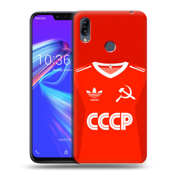 Силиконовый противоударный чехол на ASUS ZenFone Max M2 с принтом Флаг Герб СССР Силиконовый противоударный чехол на ASUS ZenFone Max M2 с принтом Флаг Герб СССР