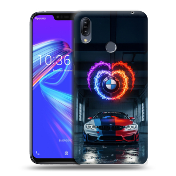Силиконовый противоударный чехол на ASUS ZenFone Max M2 с принтом BMW БМВ
