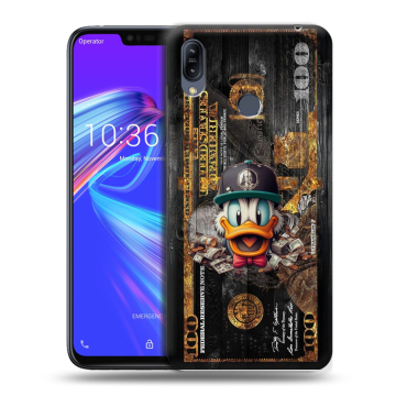 Силиконовый противоударный чехол на ASUS ZenFone Max M2 с принтом Дональд Дак Доллар