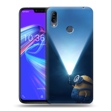 Силиконовый противоударный чехол на ASUS ZenFone Max M2 с принтом Миньоны