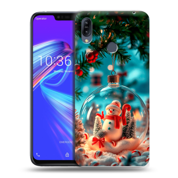 Силиконовый противоударный чехол на ASUS ZenFone Max M2 с принтом Новый год Силиконовый противоударный чехол на ASUS ZenFone Max M2 с принтом Новый год