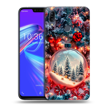 Силиконовый противоударный чехол на ASUS ZenFone Max M2 с принтом Новый год Силиконовый противоударный чехол на ASUS ZenFone Max M2 с принтом Новый год