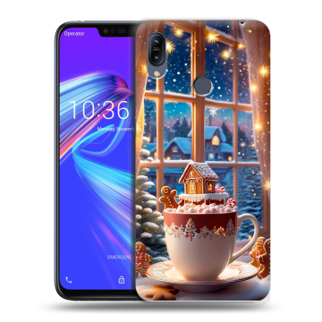Силиконовый противоударный чехол на ASUS ZenFone Max M2 с принтом Новый год Силиконовый противоударный чехол на ASUS ZenFone Max M2 с принтом Новый год