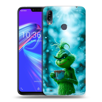Силиконовый противоударный чехол на ASUS ZenFone Max M2 с принтом Новый год гринч Силиконовый противоударный чехол на ASUS ZenFone Max M2 с принтом Новый год гринч