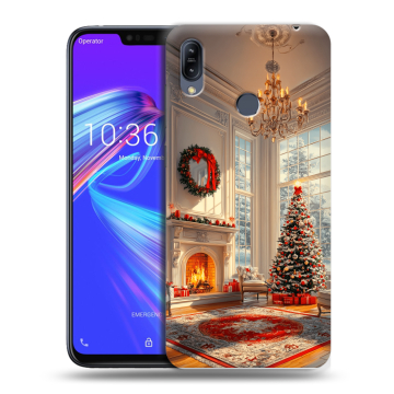 Силиконовый противоударный чехол на ASUS ZenFone Max M2 с принтом Новый год Силиконовый противоударный чехол на ASUS ZenFone Max M2 с принтом Новый год