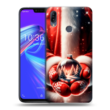 Силиконовый противоударный чехол на ASUS ZenFone Max M2 с принтом Новый год Силиконовый противоударный чехол на ASUS ZenFone Max M2 с принтом Новый год
